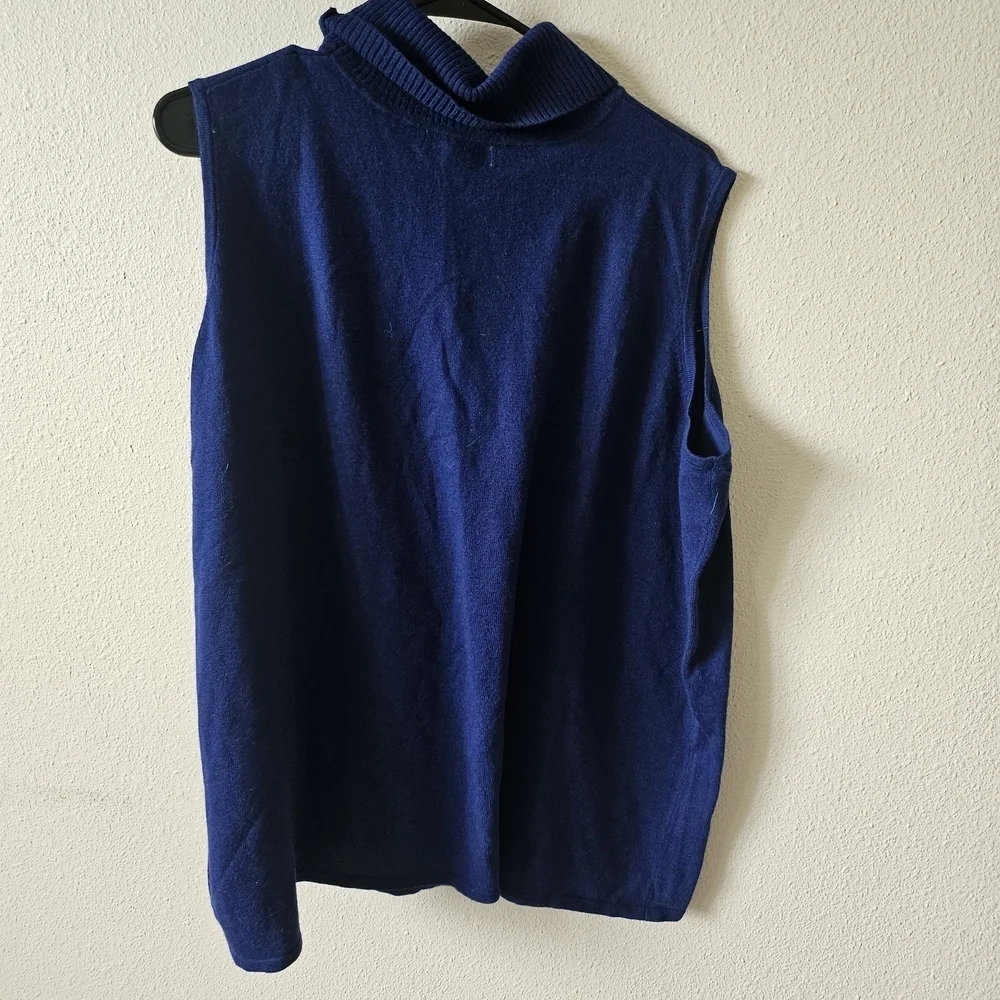 Jessica London Royal Blue Cowl Neck Short Sleeves Sweater Casual Size 22/24.
